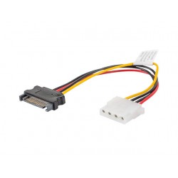 Cable alimentacion lanberg molex hembra - sata macho 15cm