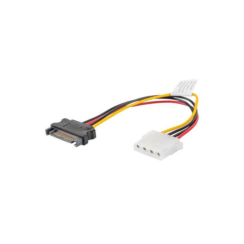 Cable alimentacion lanberg molex hembra - sata macho 15cm