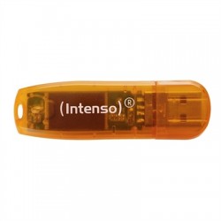 Memoria usb 2.0 intenso rainbow 64gb naranja