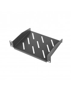 Bandeja fija lanberg 1u 254 x 180 mm carga maxima 20kg rack de 10 pulgadas negro