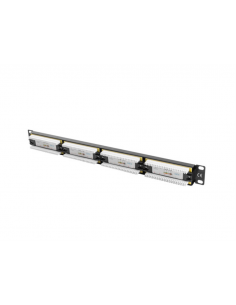 Patch panel lanberg cat.6 utp 24 puertos 1u cat.6 utp 19 pulgadas rack negro