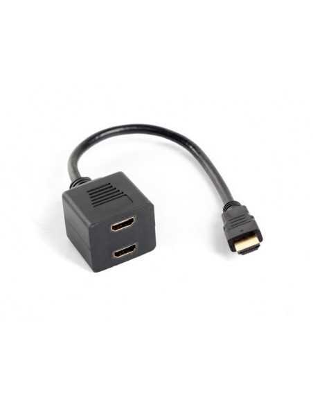 Adaptador lanberg hdmi macho - hdmi hembra x2 splitter 20cm