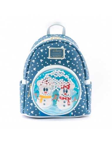 Mochila loungefly disney minnie y mickey muÃ±ecos de nieve