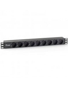 Regleta alimentacion equip rack 19 pulgadas 1u 9 tomas 3500w cable 1.8m