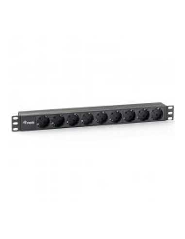Regleta alimentacion equip rack 19 pulgadas 1u 9 tomas 3500w cable 1.8m