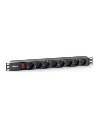 Regleta equip rack 19 pulgadas 1u 8 tomas 3500w interruptor 1.8m