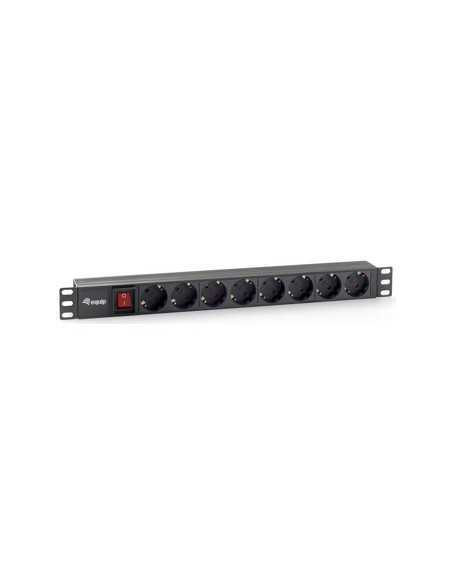 Regleta equip rack 19 pulgadas 1u 8 tomas 3500w interruptor 1.8m