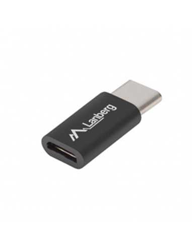 Adaptador lanberg usb 2.0 tipo c macho - micro - b hembra negro