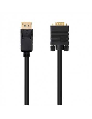 Cable displayport a vga nanocable 2m negro - macho - macho
