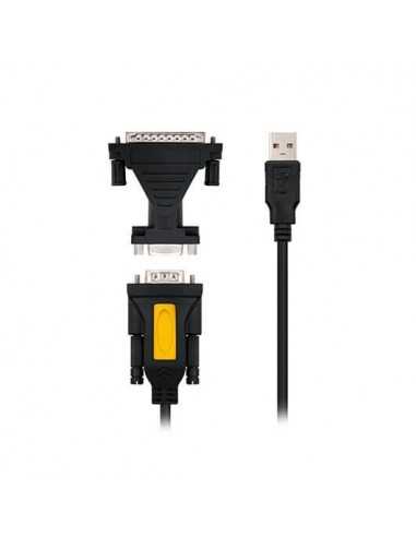 Cable conversor usb tipo a a rs232 nanocable 1.8m - macho - macho - incluye adaptador db9(h) a db25(m)