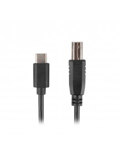 Cable usb tipo c a usb 2.0 tipo b lanberg 1.8m - macho - macho - negro