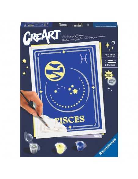 Kit para pintar con nÃºmeros ravensburger creart serie trend d zodiac: piscis