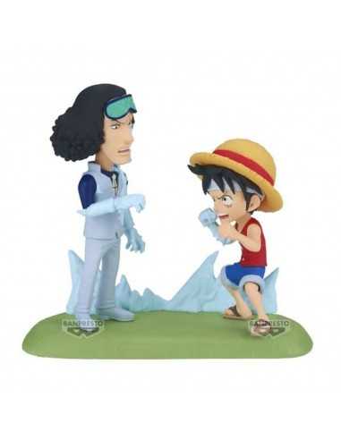 Figura banpresto one piece world collectable figure log stories monkey.d.luffy vs kuzan 9cm