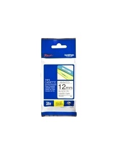Cinta flexible brother tzefx231 12mm x 8m blanco - negro flexibles