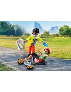 Playmobil paramedico con paciente