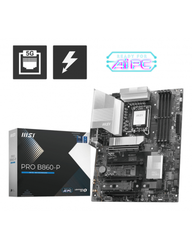 Placa base msi pro b860 - p atx ddr5 lga 1851