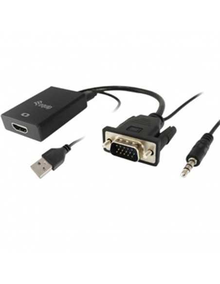 Adaptador equip vga macho a hdmi hembra con audio jack 3.5 pulgadas 119038