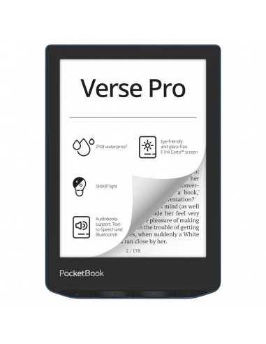 Libro electronico ebook pocketbook verse pro ereader 6 pulgadas 16 gb azul - azure
