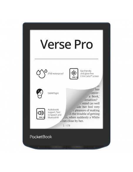 Libro electronico ebook pocketbook verse pro ereader 6 pulgadas 16 gb azul - azure