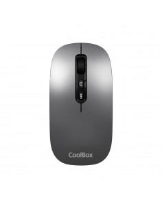 Mouse raton coolbox ia w02 gris 1600 dpi inalambrico rf+bt