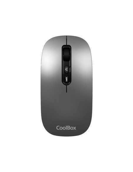 Mouse raton coolbox ia w02 gris 1600 dpi inalambrico rf+bt
