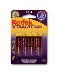 Blister kodak xtralife 4 pilas alcalina aa lr6