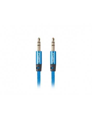 Cable estereo lanberg jack 3.5mm macho - jack 3.5mm macho 1m azul
