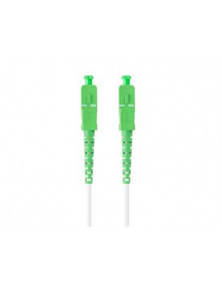Latiguillo fibra optica sc - apc lanberg 20m mono simplex g657a2 lszh blanco