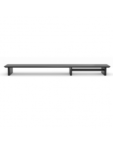 Phoenix harmony estante elevador de monitor en madera para escritorio negro con bandeja forrada en fieltro