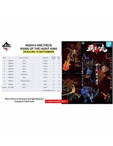 Ichiban kuji banpresto one piece signs of the hight king