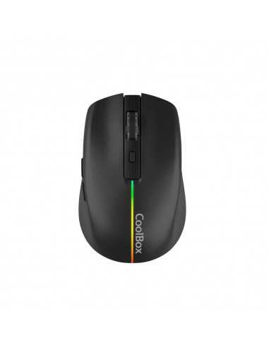 Mouse raton coolbox gaming w01 negro 1600 dpi inalambrico recargable