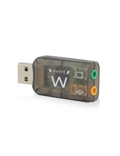 Adaptador de audio ewent sonido virtual 3d 5.1 - usb 2.0