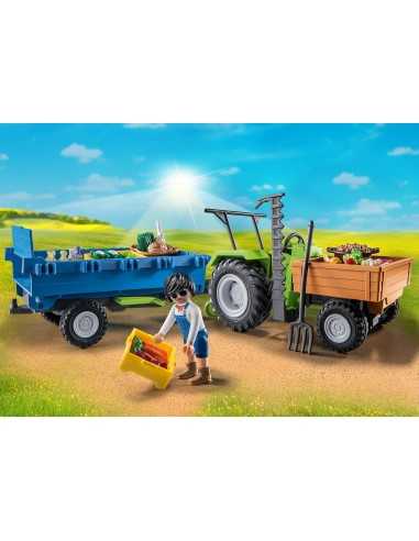 Playmobil tractor con remolque