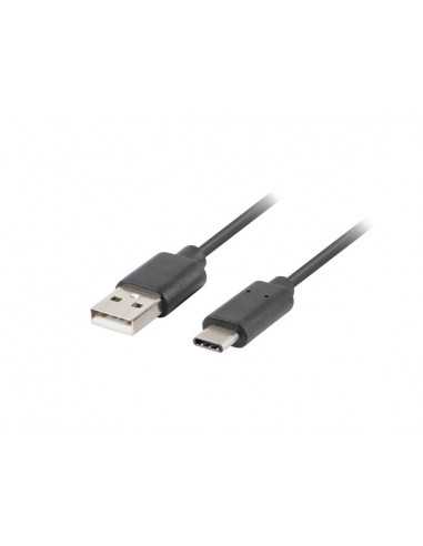 Cable usb lanberg 2.0 macho - usb tipo c macho quick charge 3.0 1.8m negro