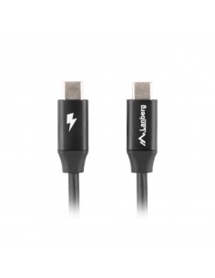 Cable usb tipo c lanberg 0.5m - macho - macho - carga rapida - negro