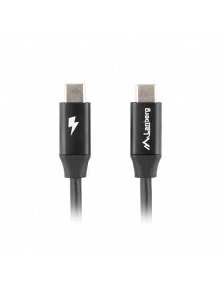 Cable usb tipo c lanberg 0.5m - macho - macho - carga rapida - negro