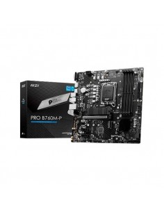 Placa base msi 1700 pro b760m - p m - atx - 4x ddr5 - 4x sata3 - 2x usb 3.2 - 1x usb tipo - 4x usb 2.0 911 - 7e02 - 009