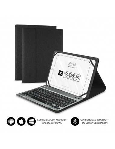 Funda + teclado subblim para teclado 10.1 pulgadas negro