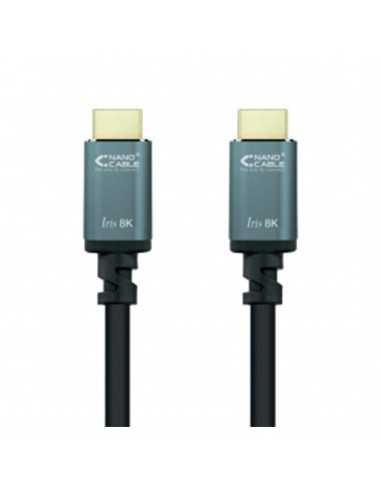 Cable nanocable hdmi 2.1 iris 8k macho - macho 2m negro