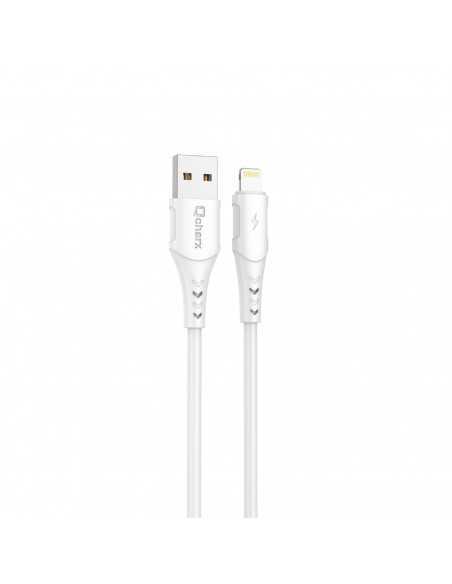 Cable qcharx lisbon usb a tipo c 3a - 1 m - pvc blanco