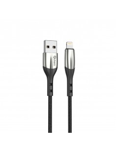Cable qcharx toronto usb a lightning 3a - 1 m - zinc negro cordon suave