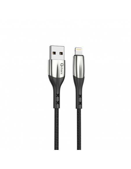 Cable qcharx toronto usb a lightning 3a - 1 m - zinc negro cordon suave