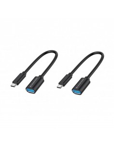 Adaptador usb tipo c a usb tipo a conceptronic 20cm - macho - hembra - pack 2 unidades