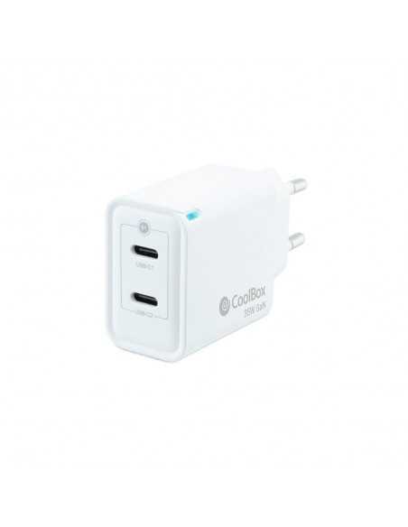 Cargador usb de pared coolbox 35w 2 x usb tipo c