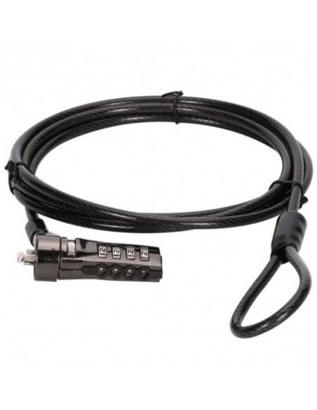 Cable seguridad conceptronic combinacion 4 digitos para portatiles 1.8m