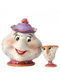 Figura enesco disney la bella y la bestia mrs potts & chip