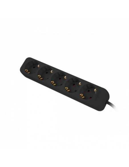 Regleta lanberg 5 tomas schuko negra 3m
