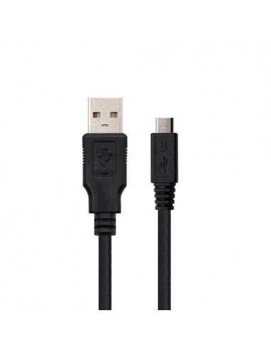 Cable usb tipo a 2.0 a micro usb tipo b nanocable 1.8m negro macho - macho
