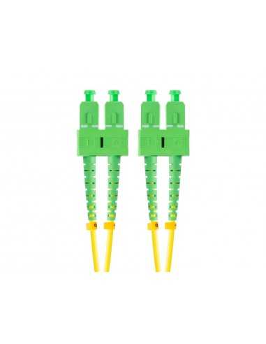 Latiguillo fibra optica sc - apc lanberg 2m mono duplex g657a1 lszh amarillo