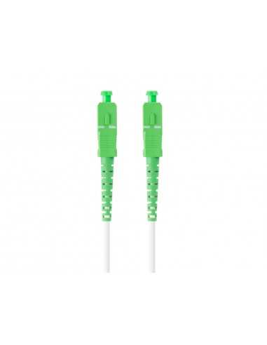 Latiguillo fibra optica sc - apc lanberg 5m mono simplex g657b3 lszh blanco